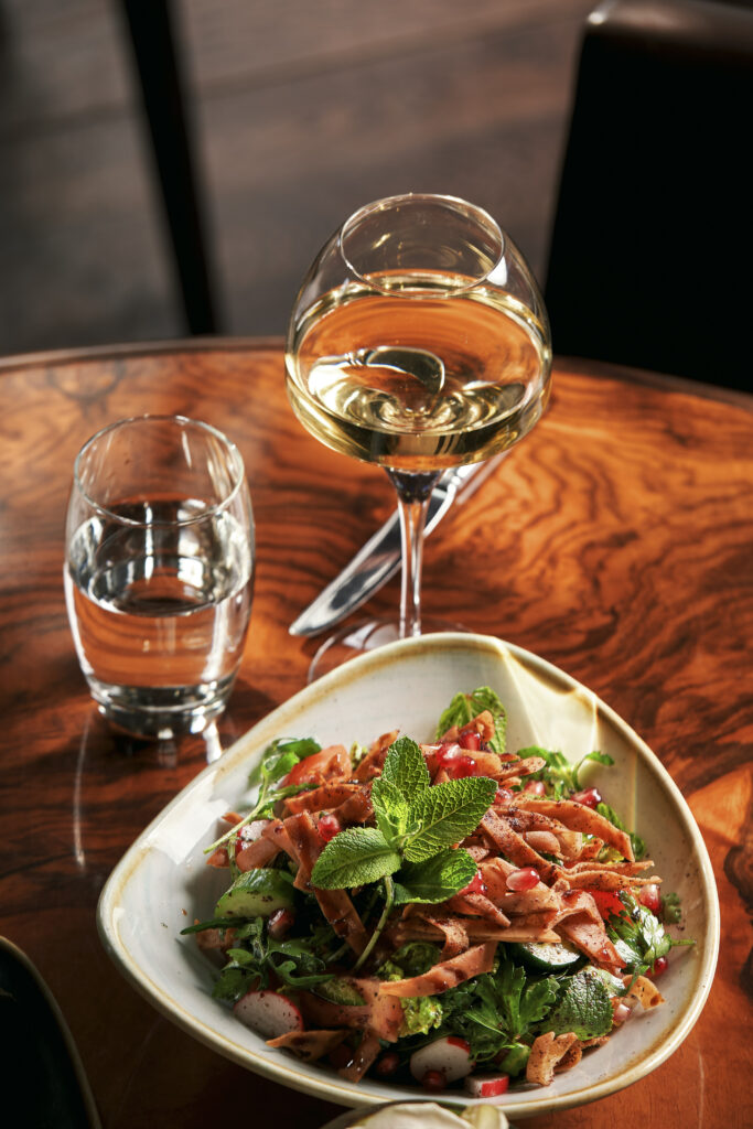food and wine at Maroush in St. John's Wood