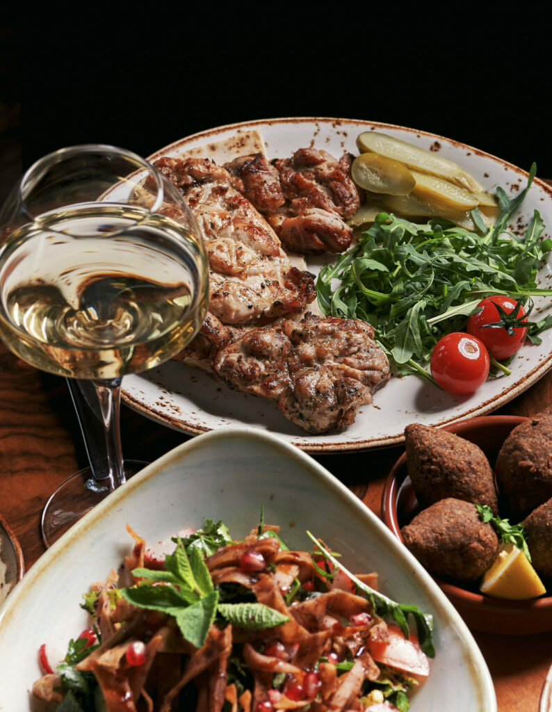 Food and wine at Maroush in St. Johns wood