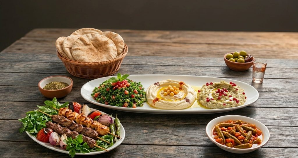 Lebanese Dish Served on the Table