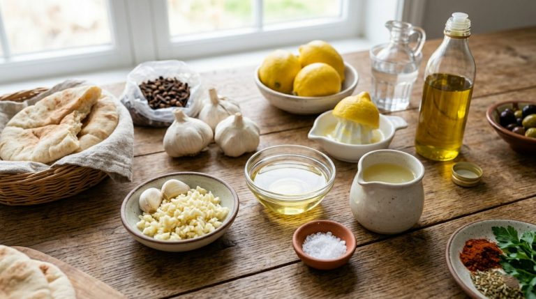 Lebanese garlic sauce toum recipe ingredients